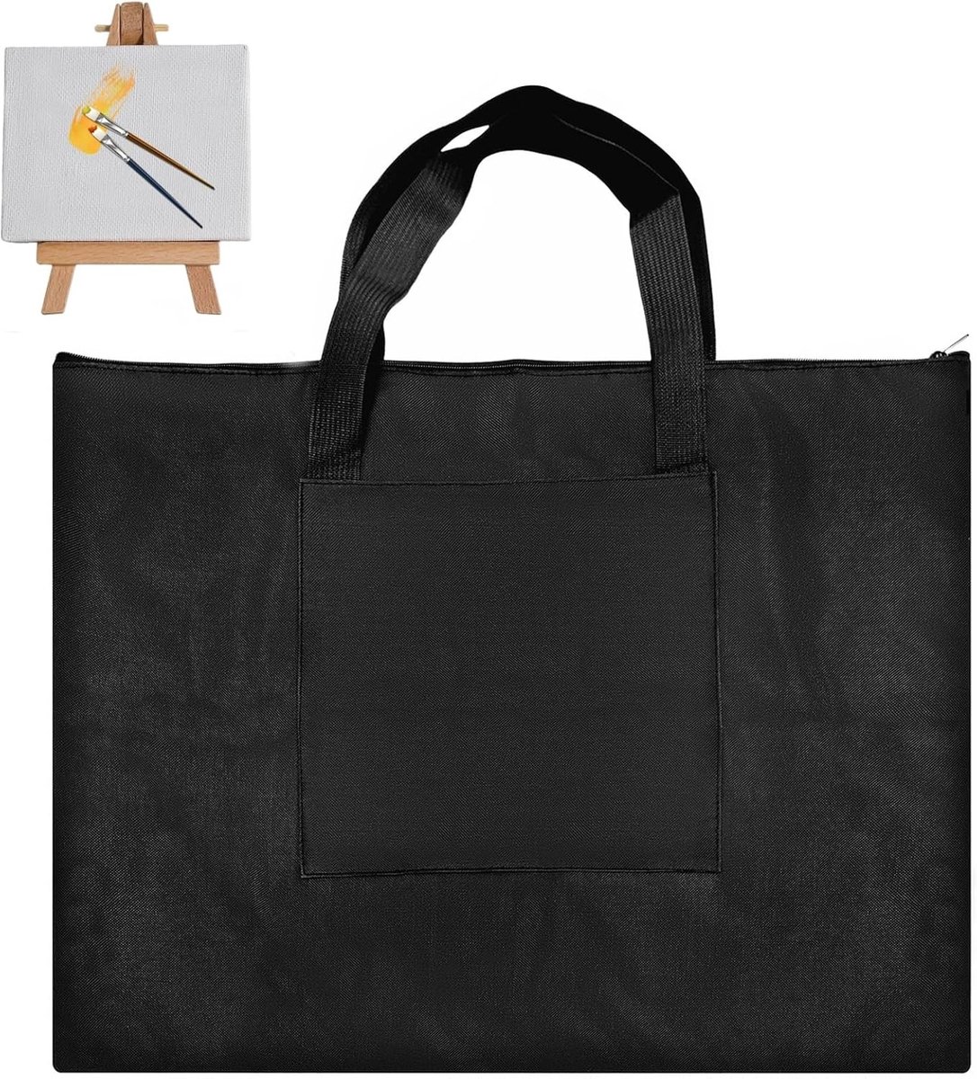 Tekenbord Opbergtas - Zwart - 68 x 53 x 1 cm - Waterdichte Canvas Draagtas voor Kunstwerk en Schetsen