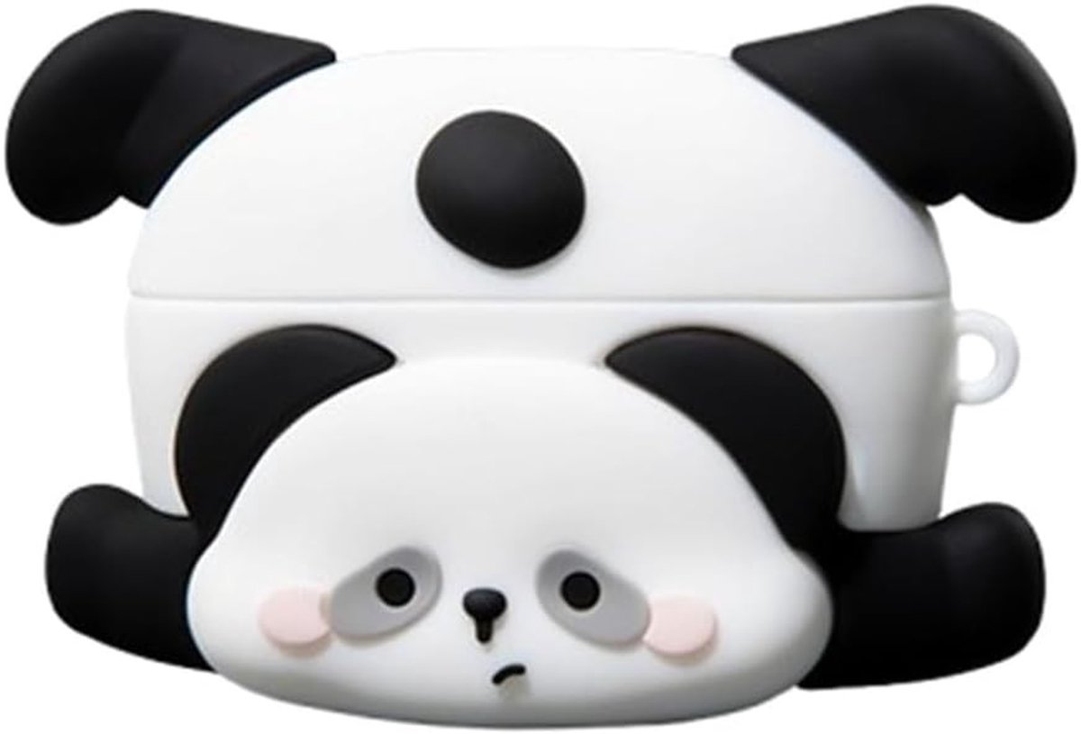 Cute Cartoon 3D Panda Design Earbuds Case for Airpods pro 3 (2025), Kawaii Silicone Headphone Protective Case for Air pod pro 3rd Generation with Hook(A)