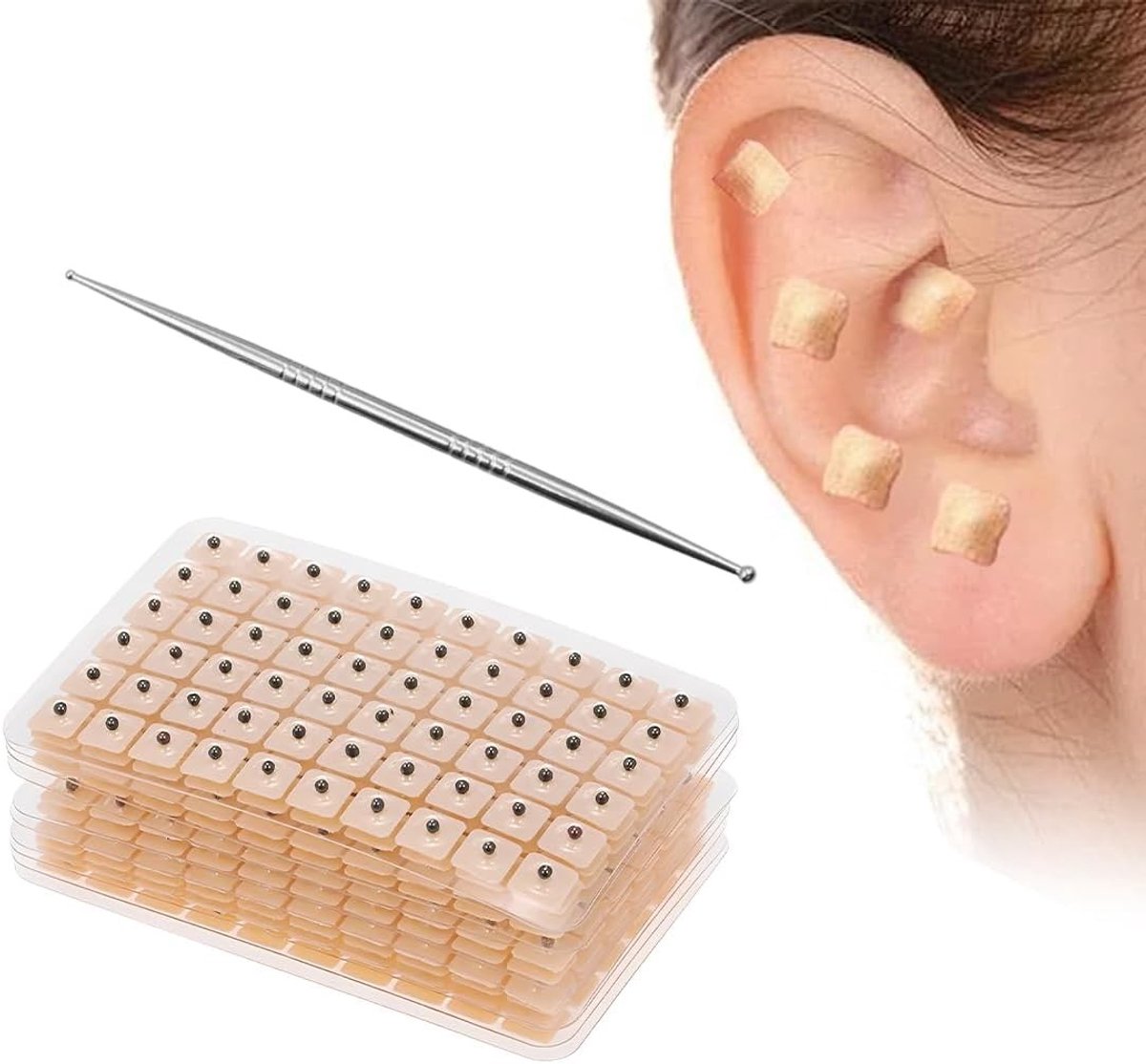 1200 Oorzaden voor Acupunctuur en Oormassage, Oordrukpleisters voor Spierontspanning en Acupressuur