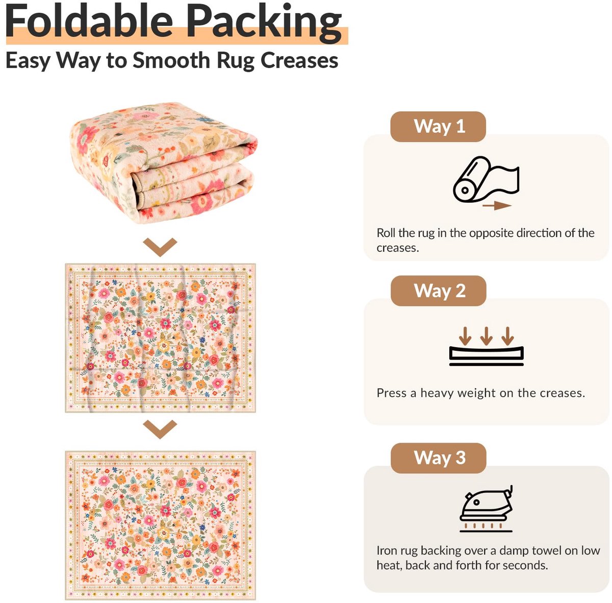 Wasbaar tapijt 60x305 cm - Roze/Beige - Keuken gang loper - Ideaal voor elke ruimte - ShopVlot