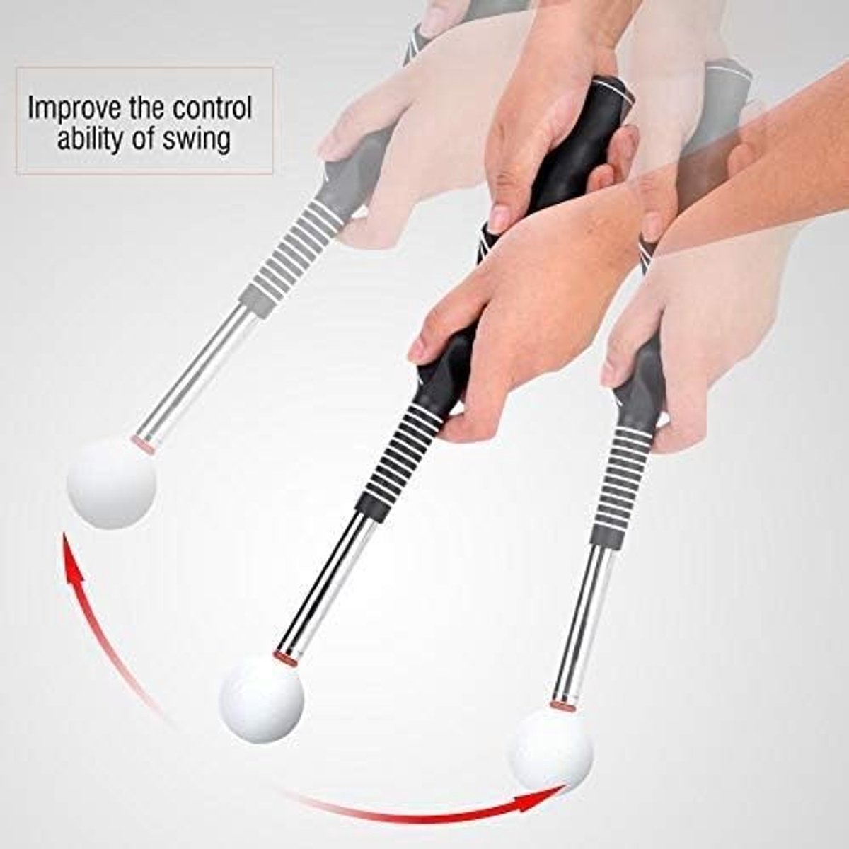 Golf Warm-Up Swing Trainer Stok - Telescopische Oefenclub voor Beginners met Grip en Trainingstempo
