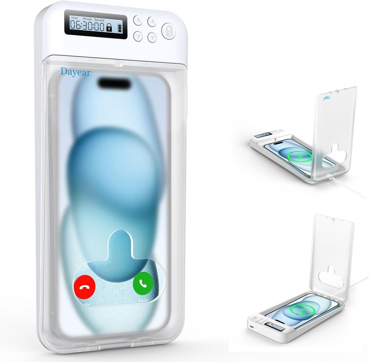 Veilige Telefoon Lockbox voor Kinderen en Volwassenen, Tijdslimiet Kluis om Smartphoneverslaving te Voorkomen (Max 6.7 Inch)