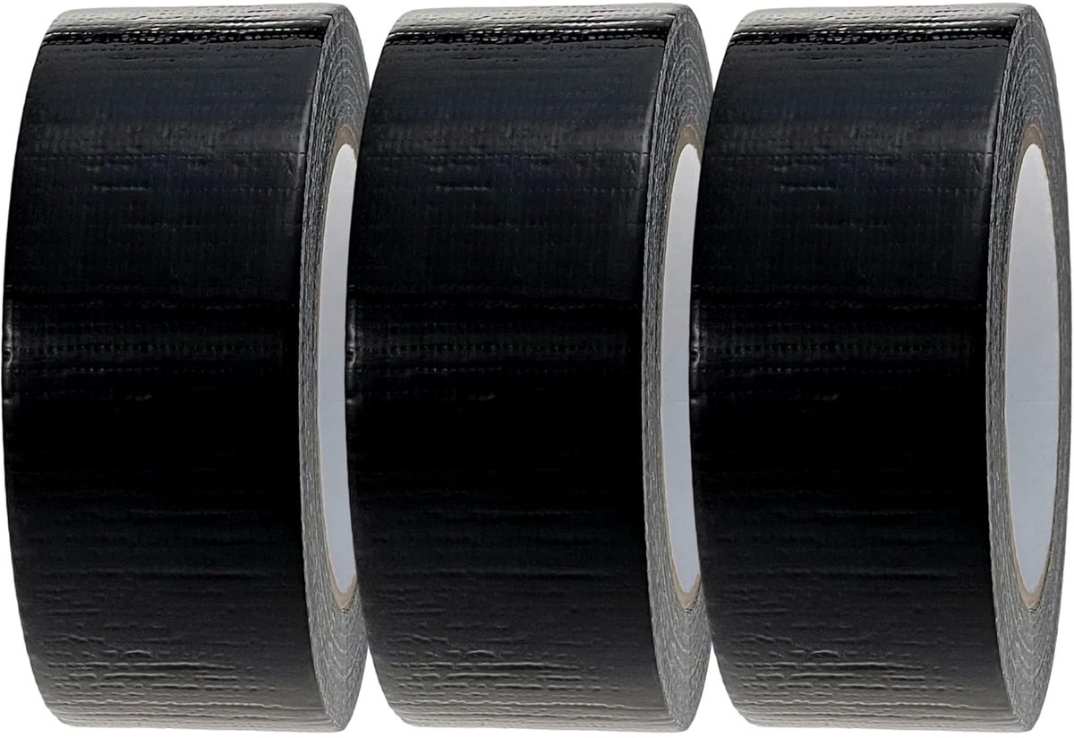 Crimson Starfish Black Duct Tape - 3 Rollen van 48mm x 45m Gaffer Tape - Waterbestendige Duct Tape - ShopVlot