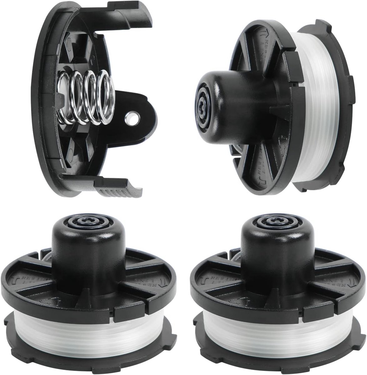draadspoelen reservespoel voor accu trimmer - 3 stuks - 8,3 m/27 ft - Ø 1,6 mm - vervangende autofeed spoel lijn - ShopVlot