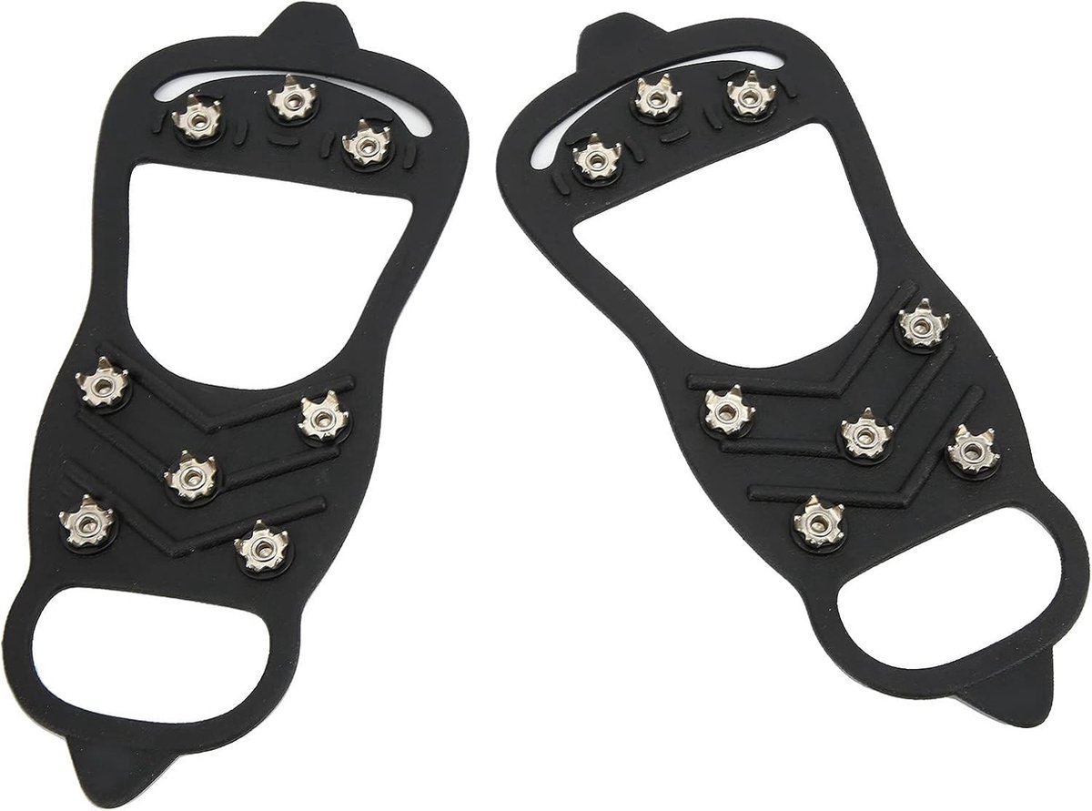 Sneeuwschoenspikes AntiSlips Stijgijzers voor Buitenactiviteiten, Flexibele Siliconen Schoenspikes voor Bergbeklimmen, Wandelen en IJsloop - Geschikt voor Schoenen van 35-40 (L)