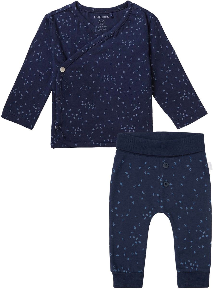 Noppies - Kledingset - 2 delig - Broek Nicea Donkerblauw - Shirt nantes Donkerblauw - Maat 50
