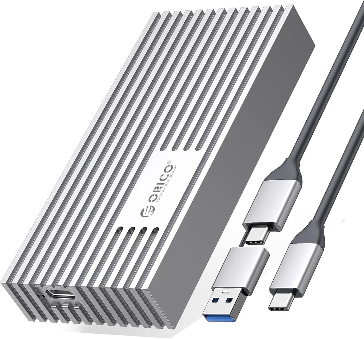 40Gbps NVMe M.2 SSD Behuizing voor Thunderbolt en USB, Aluminium Behuizing voor PCIe 2280 M-key SSD, Tot 2800MB/s Snelheid