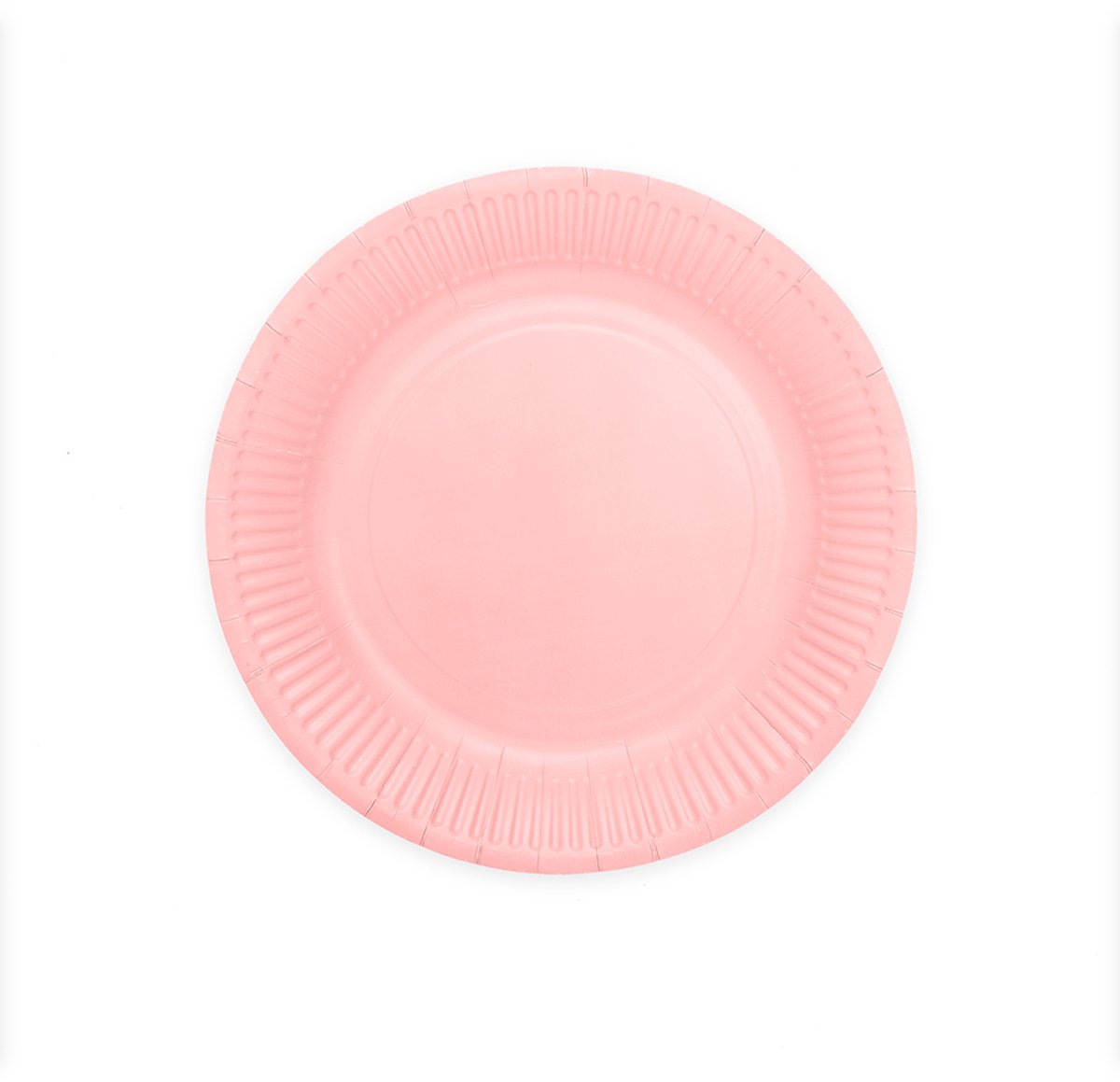 8x Papieren Bordjes 23cm FSC - Roze - Feestartikelen