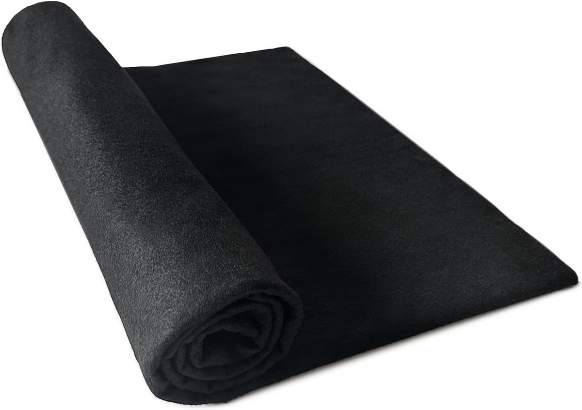 voluminous fleece - 150 g/m² - 1 x 2 m - black - iron-fleece - sewing - baby blanket - ShopVlot
