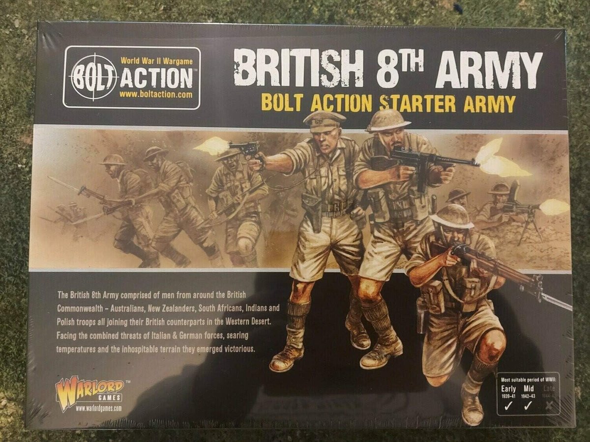 WarLord Bolt Action British 8th Army Western Desert Starter Army Pack 1:56 WWII Military Wargaming Plastic Model Kits, - ShopVlot