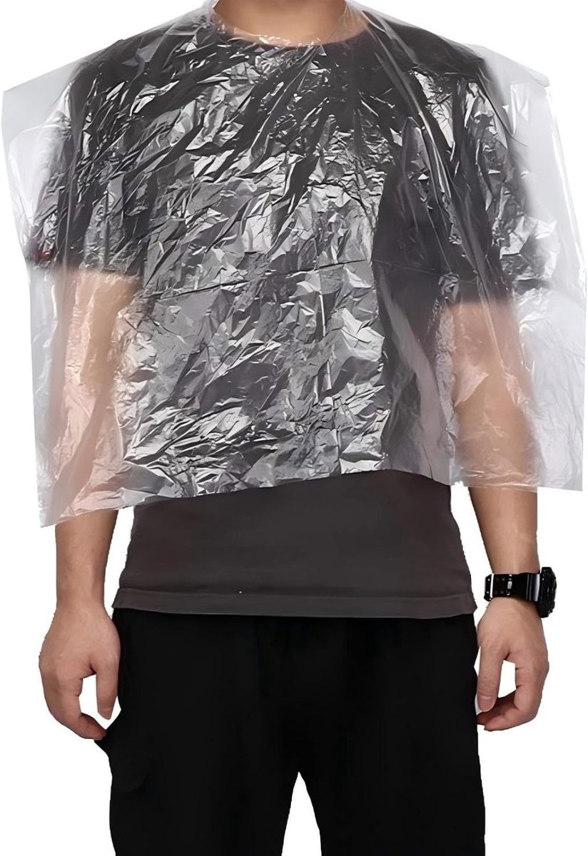 Waterdichte Kapperscape voor Knippen en Kleuren van Haar - 50 Stuks, Transparante Haardressing Capes, 64 x 82 cm, Ideaal voor Thuisgebruik en Professionele Kappers