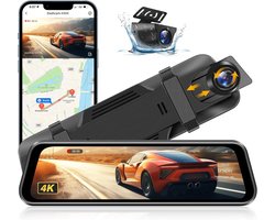 Dashcam - Zwart - 10 Inch - Spiegel met Achteruitrijcamera en 4K Ultra-HD Resolutie - Voor Auto's