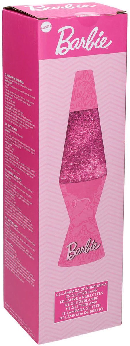 Arditex Barbie 9x9x36 Cm Glitterlamp In Doos Roze Kinderen van arditex — afbeelding 4