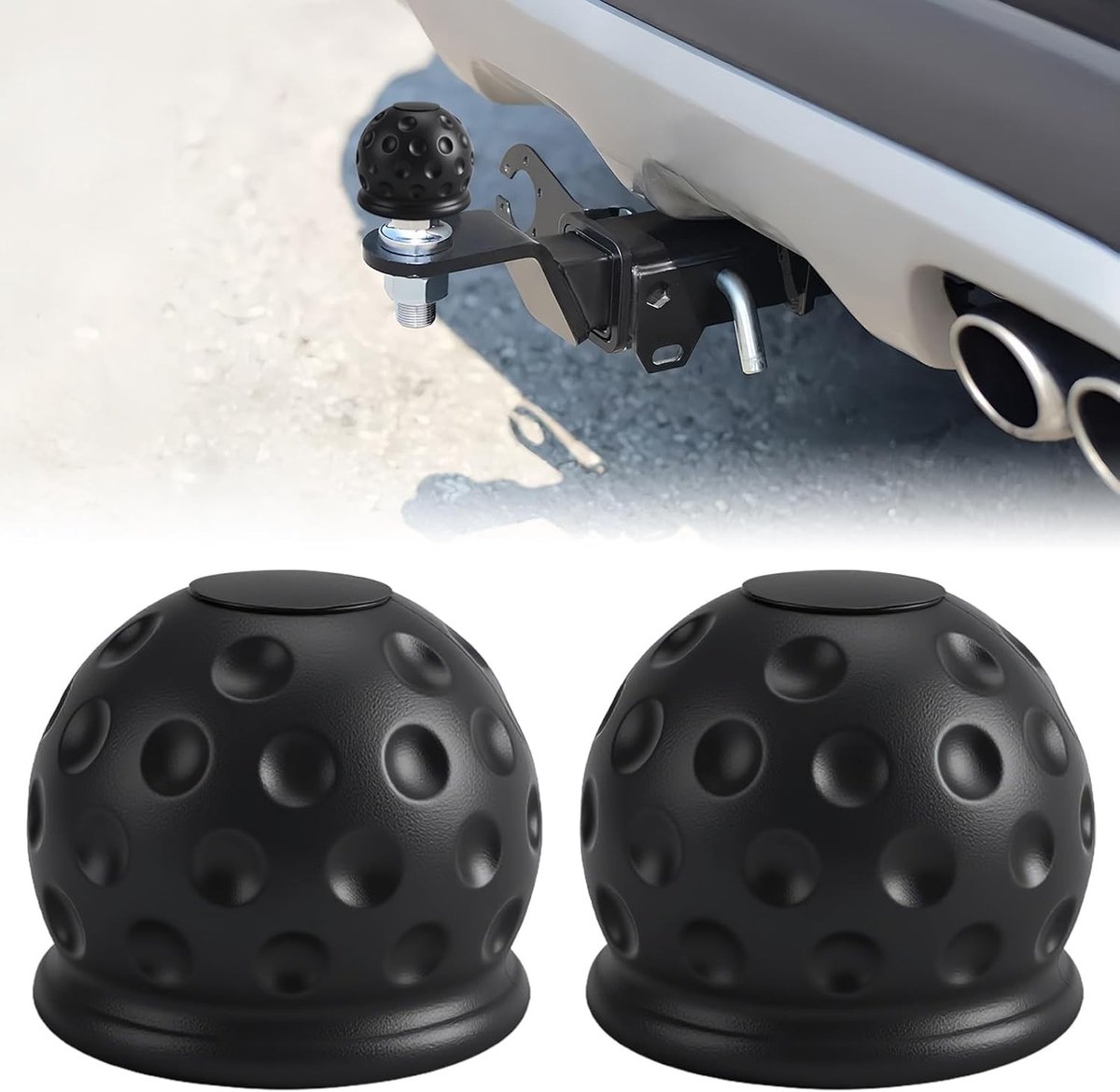 Set van 2 Rubberen Aanhangwagenkappen voor 50 mm Kogel - Bescherming voor Auto's, Trucks en Campers