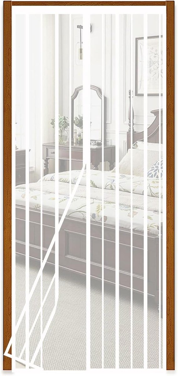 Magnetisch Vliegengordijn - Deurhor - Insecten Buiten Houden - Zonder Boren - 140 x 240 cm - Wit