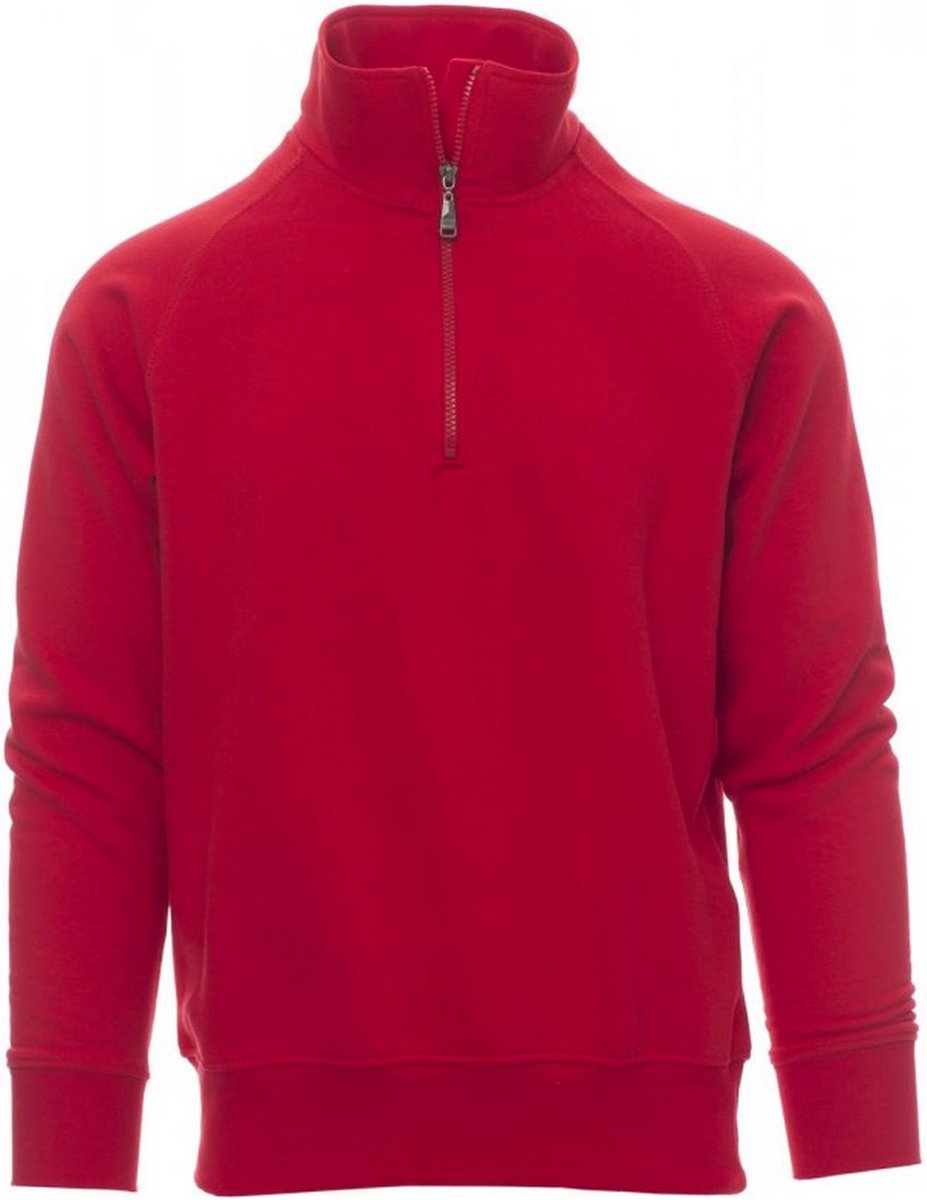 Half Zip Trui Heren - Sweater Heren - Rood - Schipperstrui Heren - Maat L