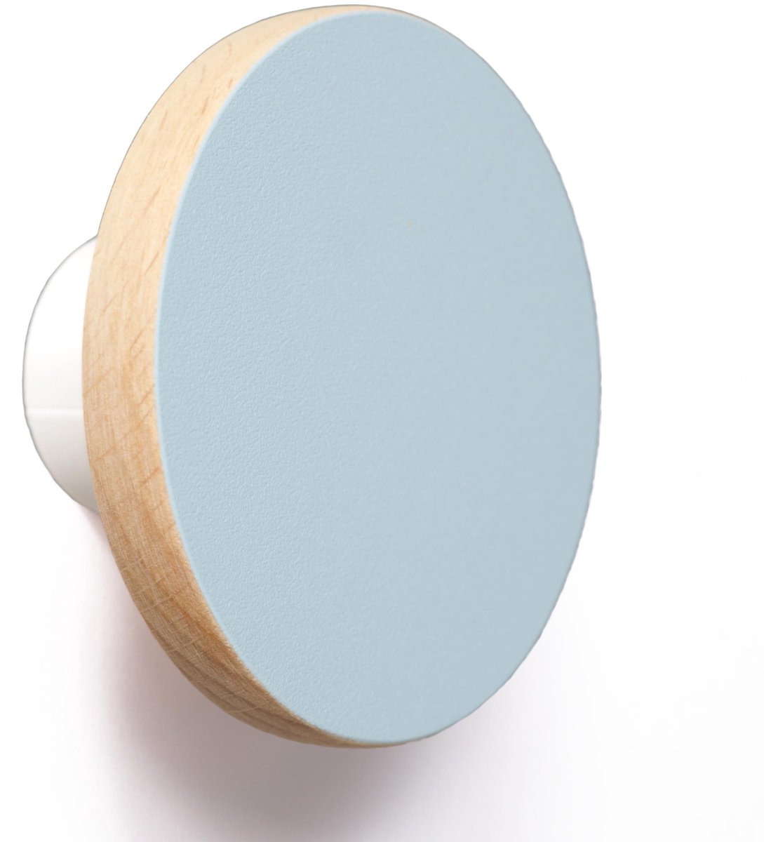 Kapstokhaken rond 65 mm - hout - blauw pastel - perfect voor wanddecoratie - ShopVlot