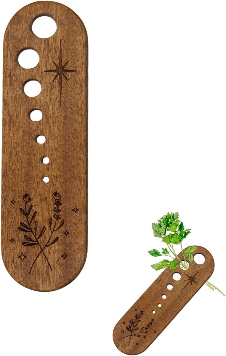 Houten Groente Blad Separator, Keuken Gadgets voor Kruidverwijdering, Handige Keukentools voor Verse Kruiden en Specerijen