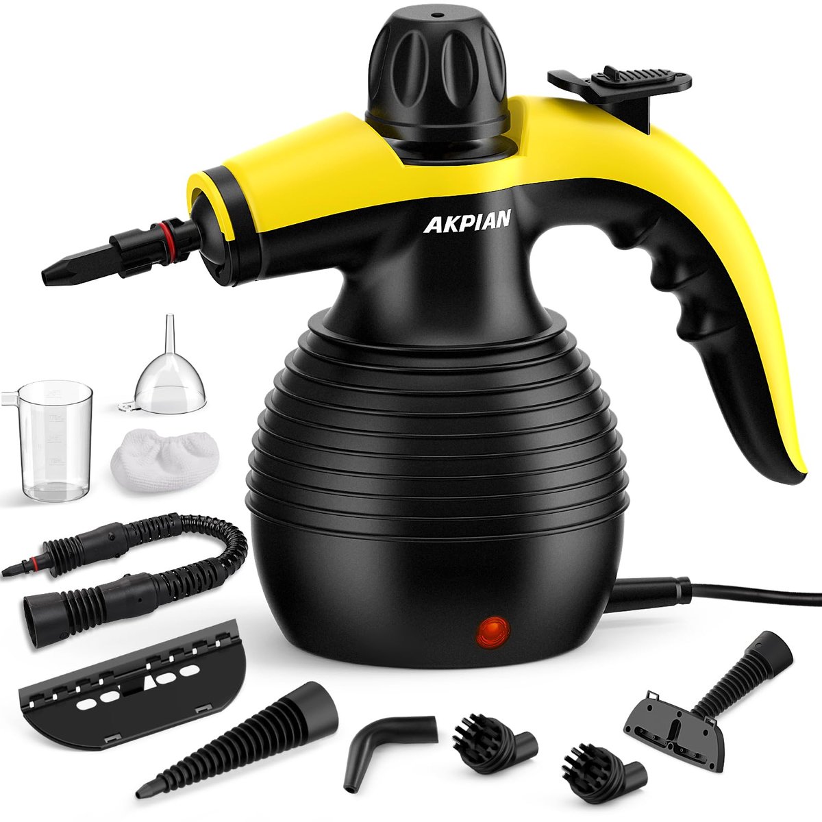 AKPIAN Stoomreiniger handapparaat, Steam Cleaner met 10 accessoires - ShopVlot