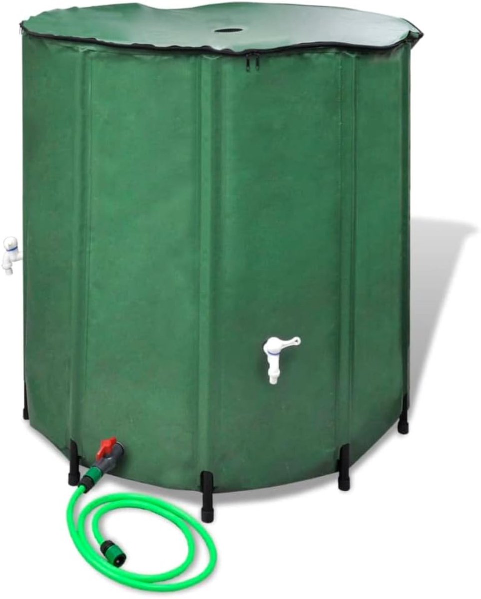 Allvia® Waterton - Regenton - Watertank - Opvouwbare Regentank - 750 L - Groen - 100cm x 100cm x 100cm