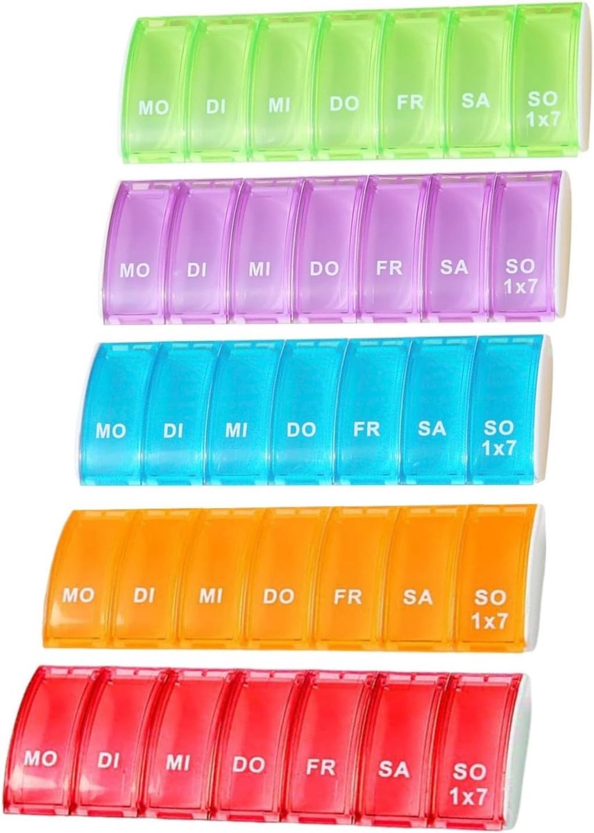 Pillendoos voor 7 dagen, ideaal voor medicijnen, vitamines en supplementen, draagbaar en perfect voor dagelijks gebruik en reizen