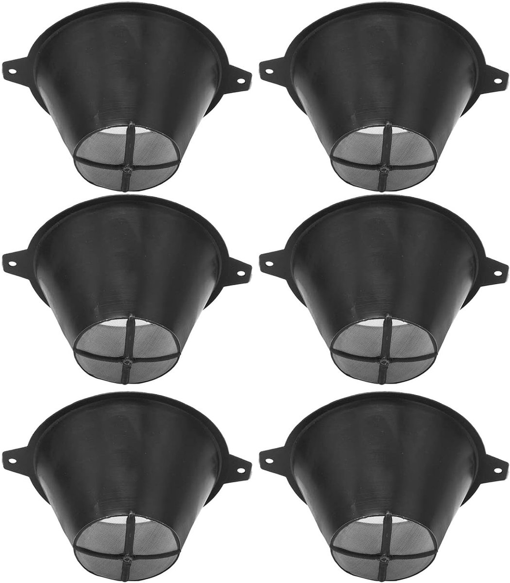 6Pcs Plastic Paint Filter with Fine Nylon Gauze Reusable Paint Strainers Funnel Net for Water Based Oil Food Scraps - ShopVlot
