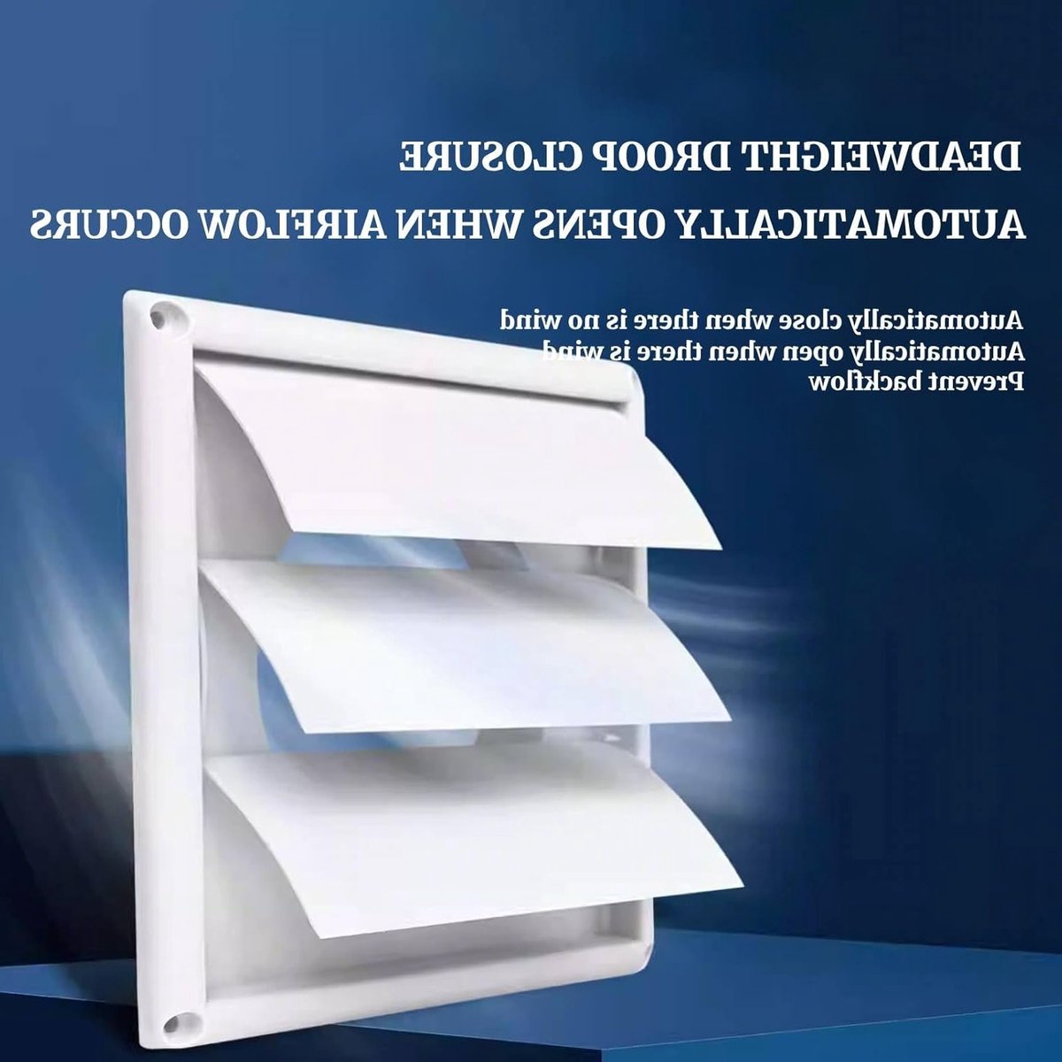 Ventilatierooster van plastic met insectennet en stofbestendig, 15x15cm voor wand- of plaf