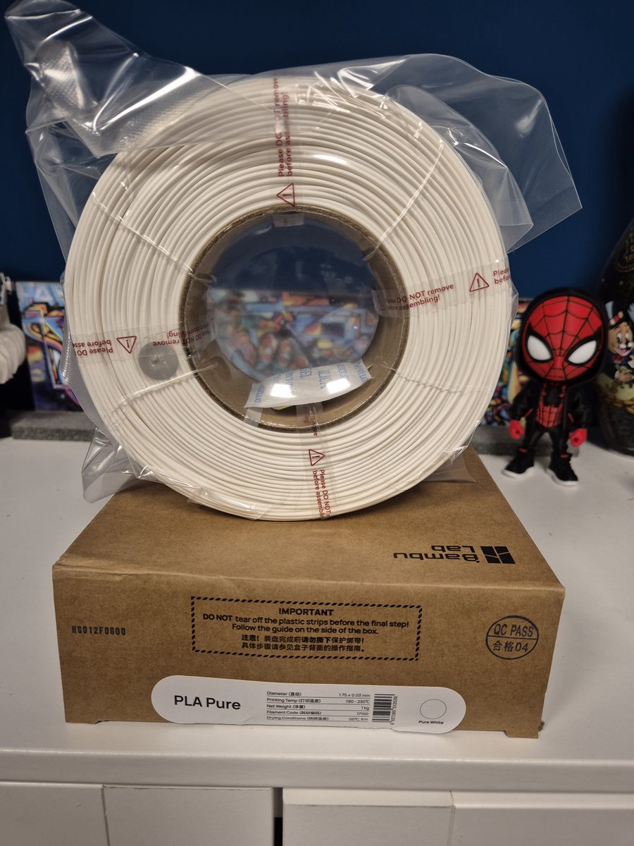 Bambu Lab PLA Pure - Pure White (Zuiver Wit) - 3D Printer Filament - 1.75mm - 1kg - Premium Matte Refill