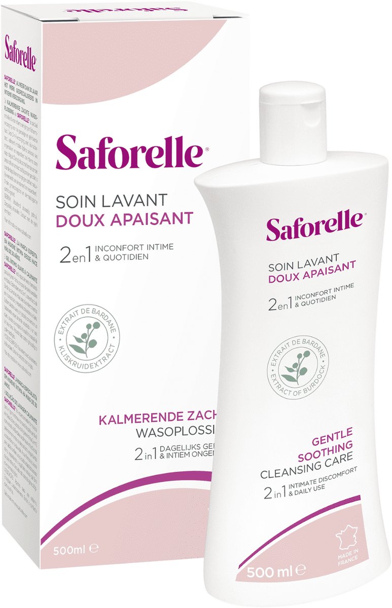 SAFORELLE ZACHTE WASVERZORGING OPLOSSING 500ML