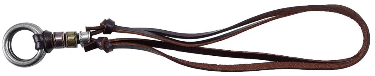 Dailygoods - Leren Halsketting met Brilhouder - Instelbaar van 65 tot 70 cm