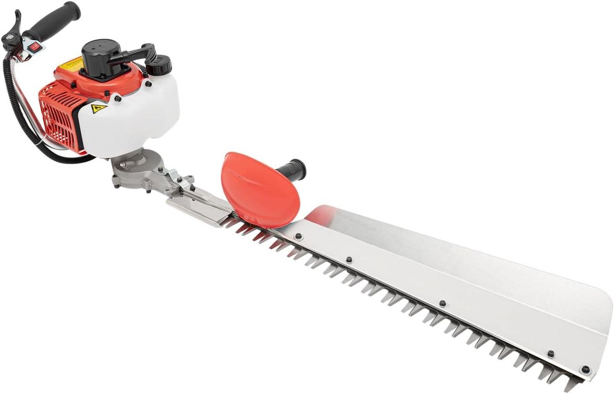 Heggenschaar Benzine - Snoeischaar Tuin - Tuinonderhoud Snoeien - Lange Steel - 70 cm - Rood Zwart