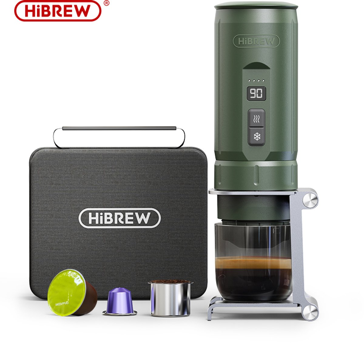 Draagbare espressomachine - Mini koffiemachine - 100 ml - Koffiezetapparaat - Voor Camping, Auto & Reizen - Groen