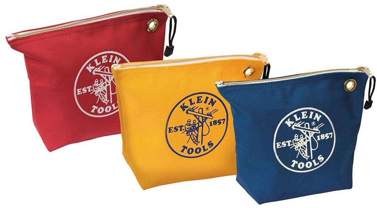 Omgoods - Assorted Canvas Zipper Bags - 3-Pack voor Kleine Gereedschappen