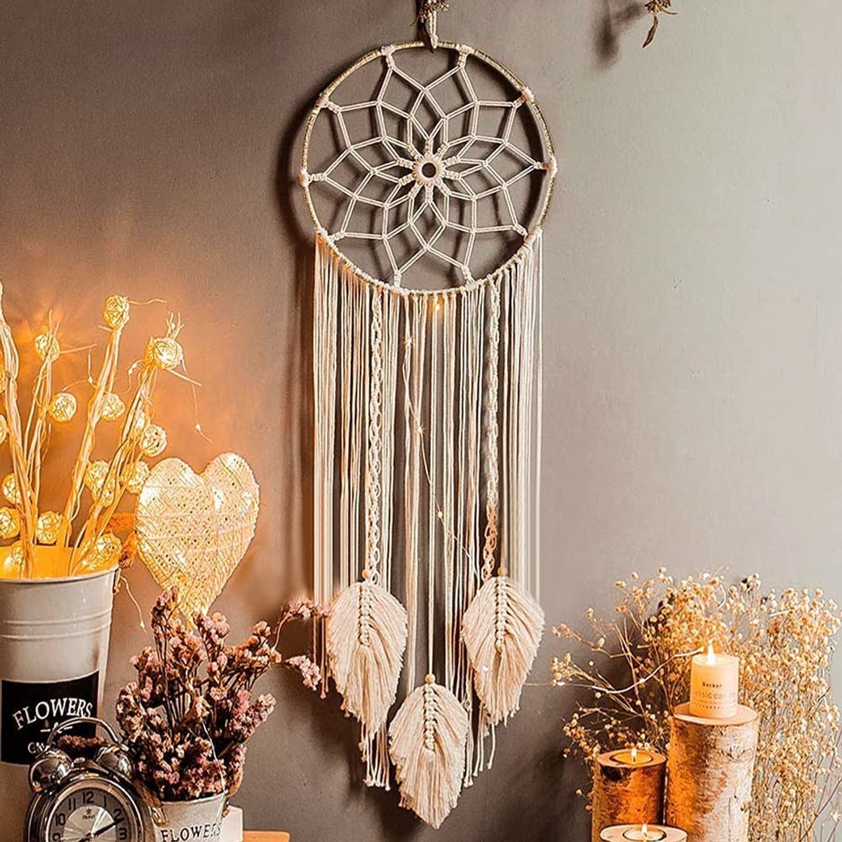 Omgoods - Handgemaakte Macramé Dromenvanger voor Wanddecoratie