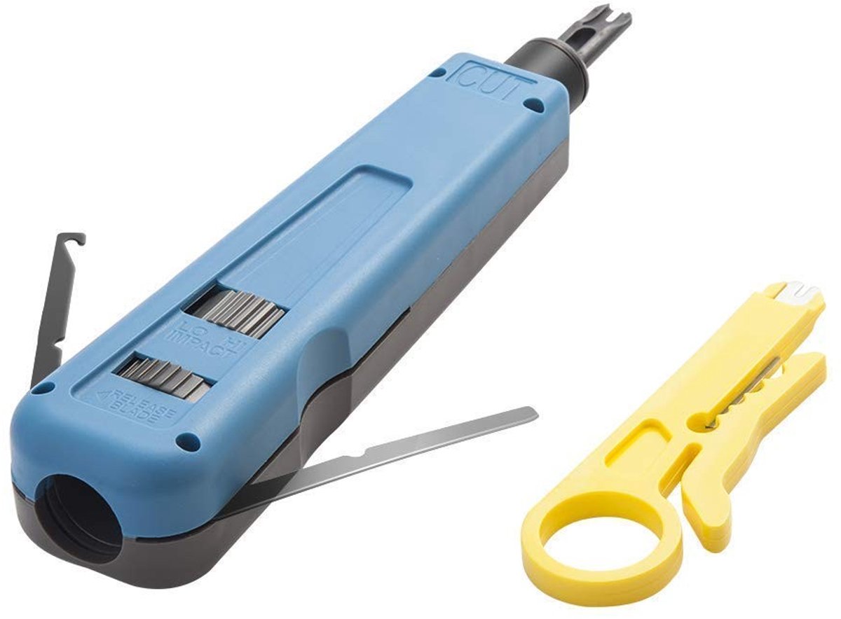 Omgoods - Punch Down Tool met 110/88 Blade en Extra Draadstripper