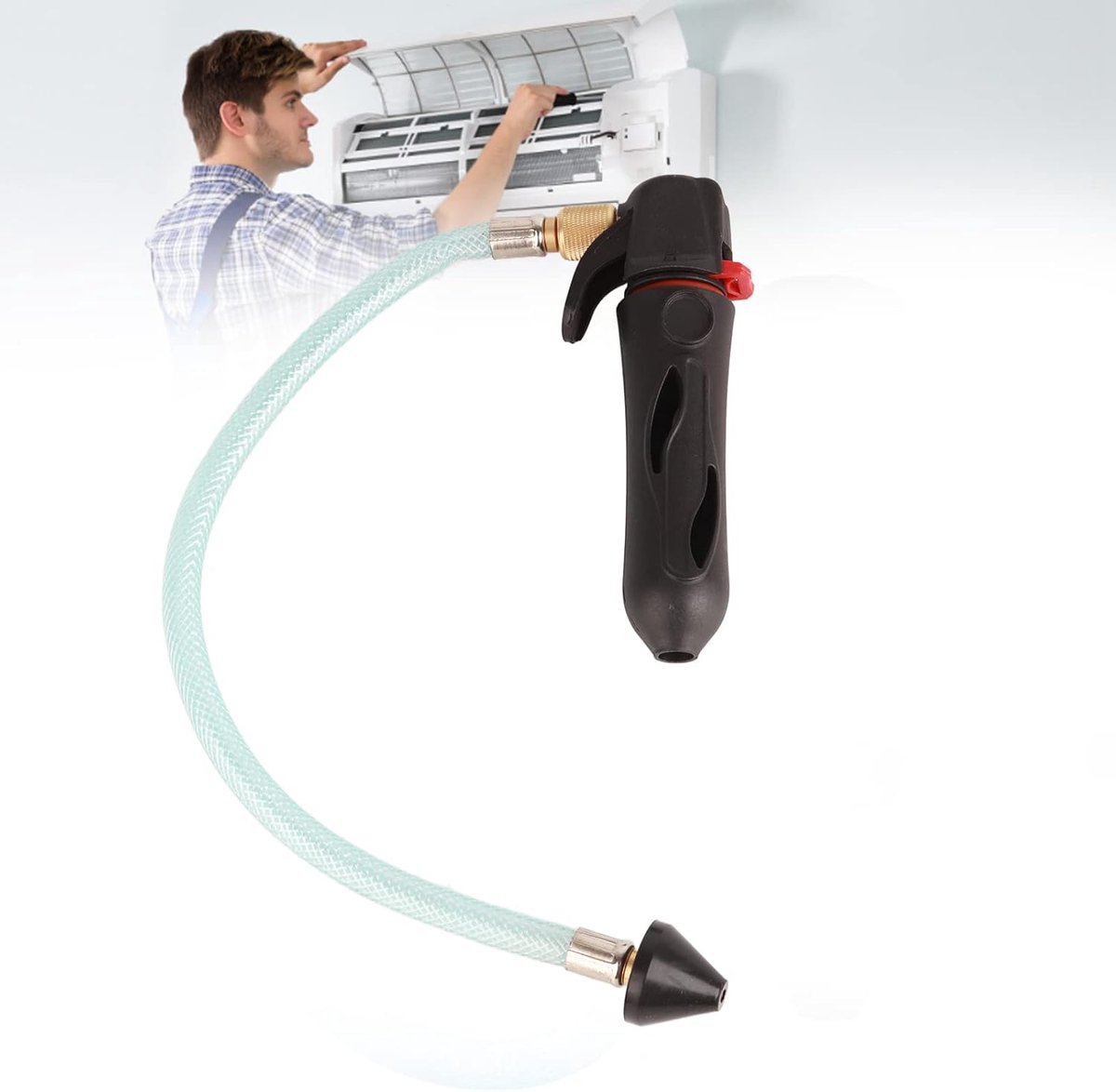 SnelShoppen - CO2 Drain Gun met Draad en Veilige Ingrediënten, Compact en Draagbaar, Milieuvriendelijk Ontstopper voor Afvoeren met Flexibele Slang