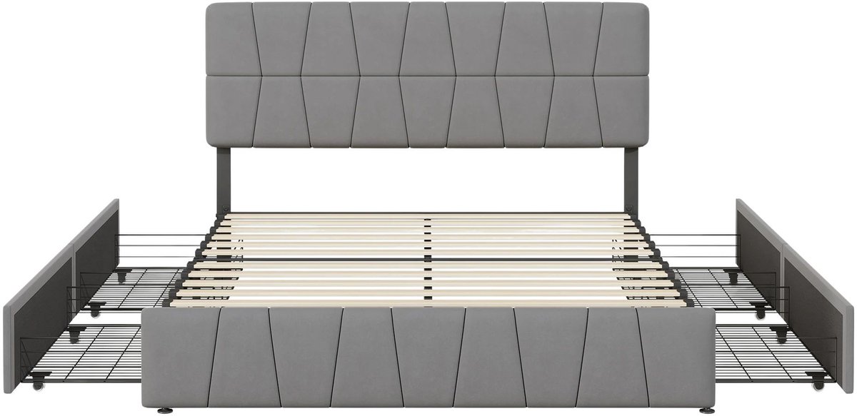 Happiq Pocketvering Matras 160x200 cm Grijs - Comfort Matras met Optimale Ondersteuning