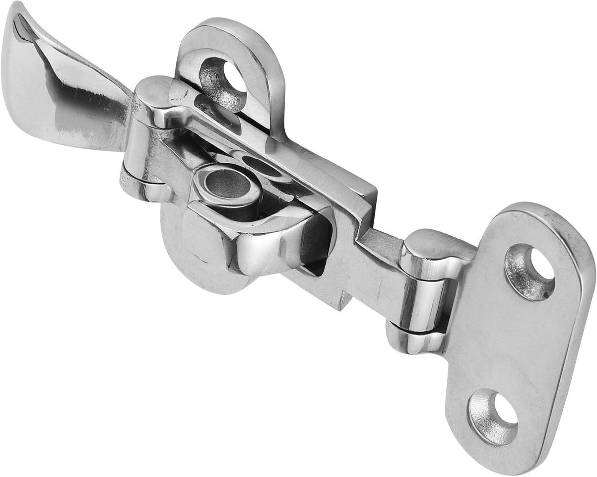 Klemhendel Sluiting - Klemhaak Vergrendeling - Veilig Sluiten - Anti-Ratel Ontwerp - 113 mm - Zilver