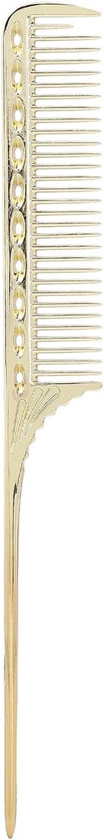 Haarkam met Staart - Vorkkam Scheidingskam - Haar Stylen - Intensieve Tandjes - 22.5 cm - Goud