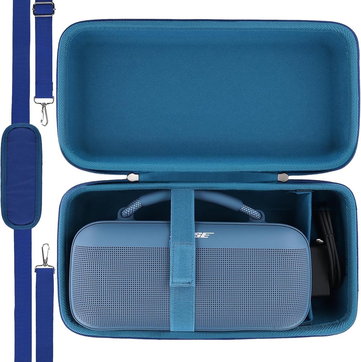Duurzame Hardcase voor Bluetooth Speaker, Geschikt voor Bose Soundlink Max, Bescherming en Transport (Blauw)
