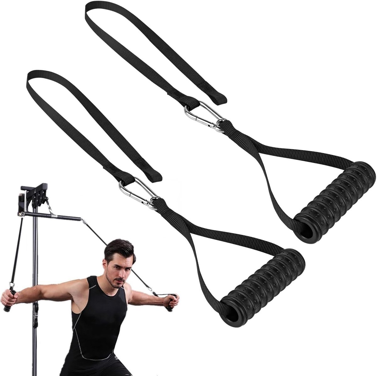 Tricep Touw voor Thuis Fitness, Weerstands Touw voor Biceps Oefeningen, Multifunctioneel Fitness Accessoire voor Thuis Gym en Krachttraining