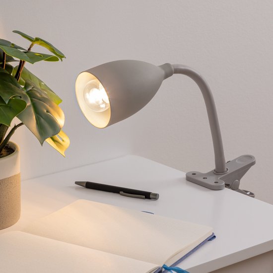 Atmosphera Klem bureaulampje - Design Light Classic - grijs - H43 cm - Leeslamp — afbeelding 4