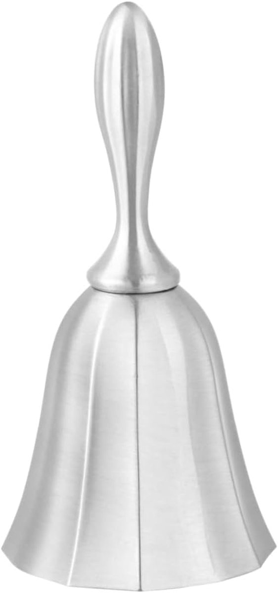 Tafelbel Metaal - Handbel Keukenbel - Service Melden - Vintage Stijl Ontwerp - 10 x 4.6 cm - Zilver
