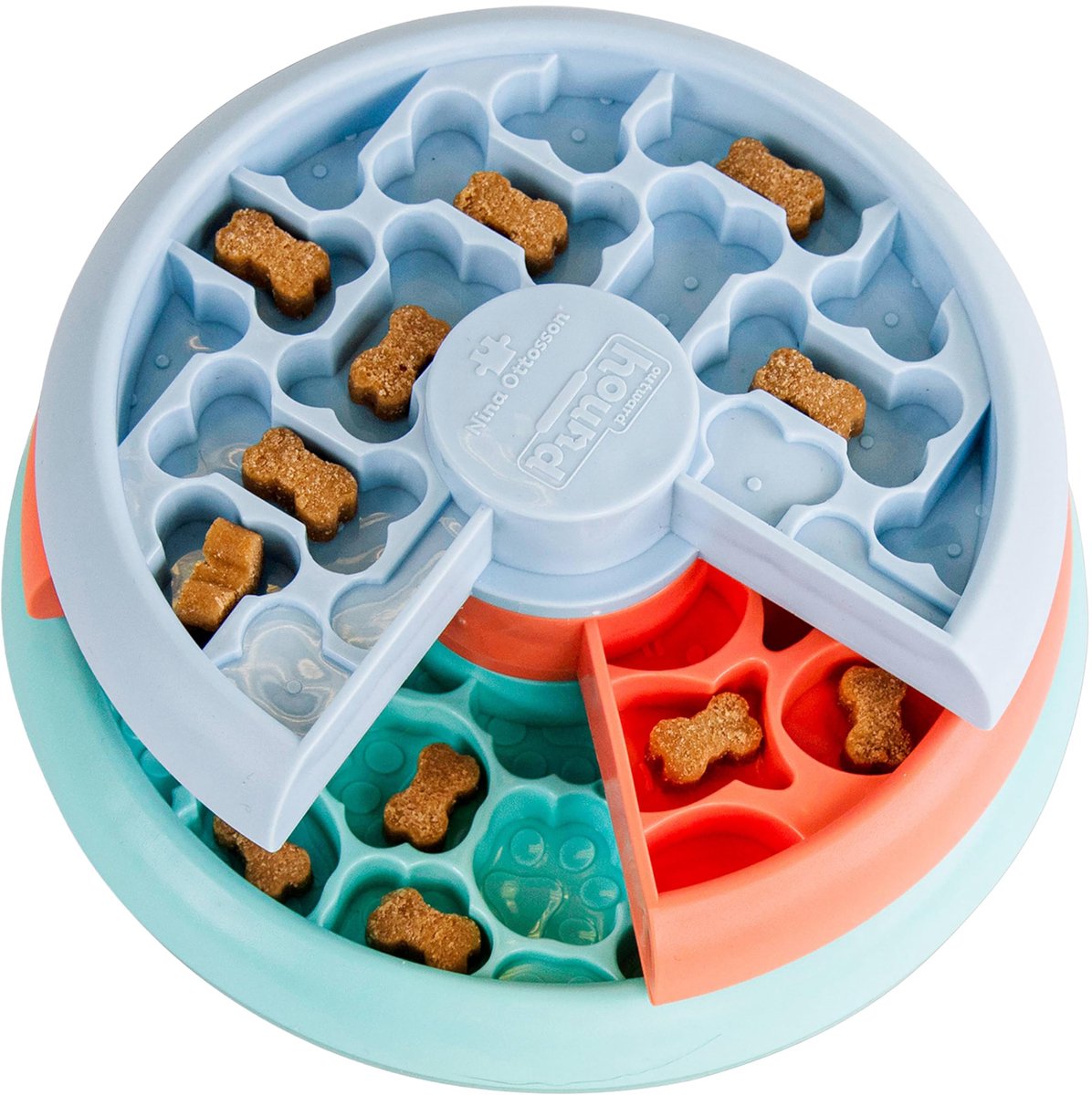 Interactief Hondenspeelgoed - Likmat Puzzel voor Honden en Puppy’s - Slow Feeder Voerbak voor Langzaam Eten - Niveau 2 Denkspel voor Mentale Stimulatie en Verrijking - Trainingsspeeltje tegen Verveling - Kleurrijk
