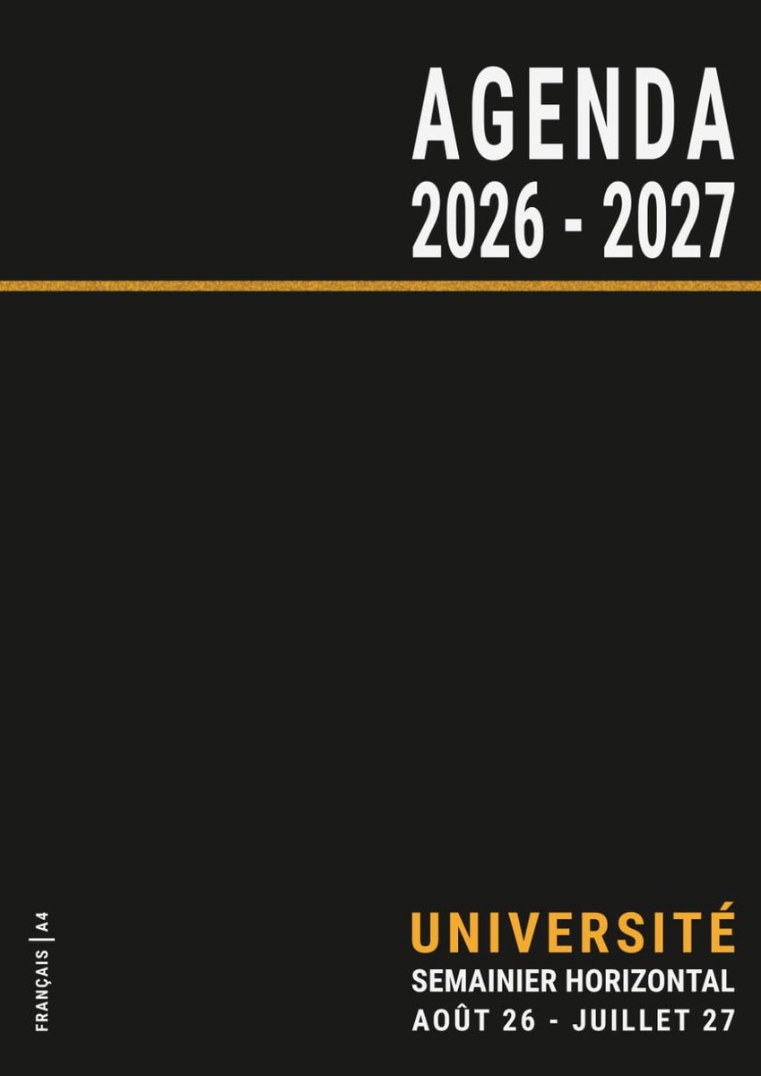 Agenda Universitaire 2026 2027 - A4 Hebdomadaire - Horizontal - Ideaal voor studeren - ShopVlot