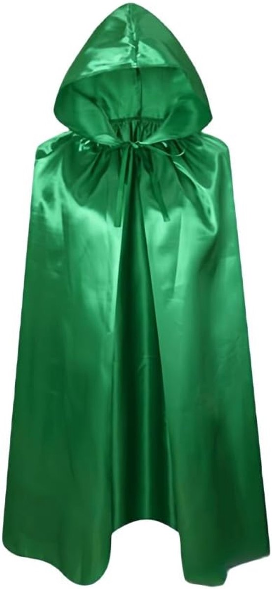 Groen Kapmantel Kinderen Mantel met Capuchon Heks Mantel Vampiers Cape Duivels Mantel Grim Reaper Cape voor Jongens Meisjes Halloween Maskerade Kerstmis Cosplay 80cm