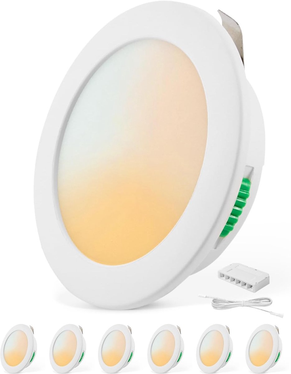 6 stuks LED inbouwspots AC/DC 12V spots camper, 55mm 58mm 60mm gatmaat, 4W IP44 waterdicht inbouwspot slank, warm wit neutraal wit koud wit inbouwspots, meubel inbouwlamp voor camper badkamer
