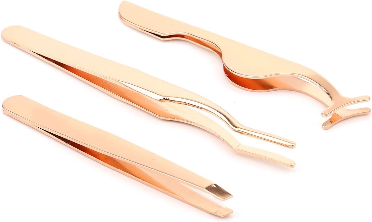 Wimpers Clip 3Paar Valse Wimpers Applicator/Remover Tweezer Professionele Valse Wimpers Tool Wimper Pincet (3Paar Wimper Pincet)