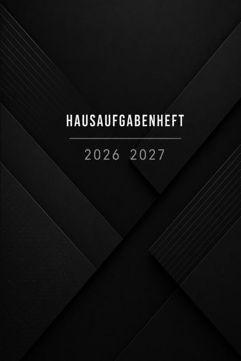 Hausaufgabenheft 2026-2027 - A5 formaat - zwart - overzichtelijke huiswerkplanner voor schoolkinderen - ShopVlot
