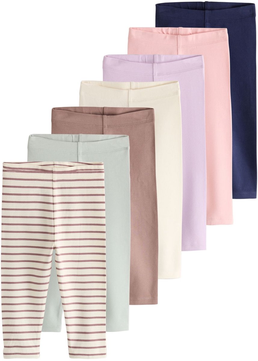 Next - Meisjes - Set van 7 leggings - Roze